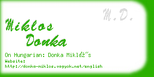 miklos donka business card